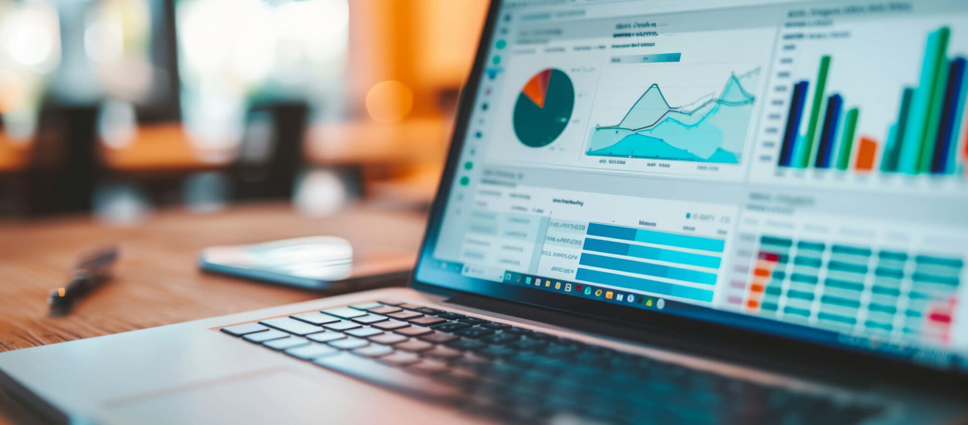 Marketing finance analysis and business growth prediction during business meeting presentation.