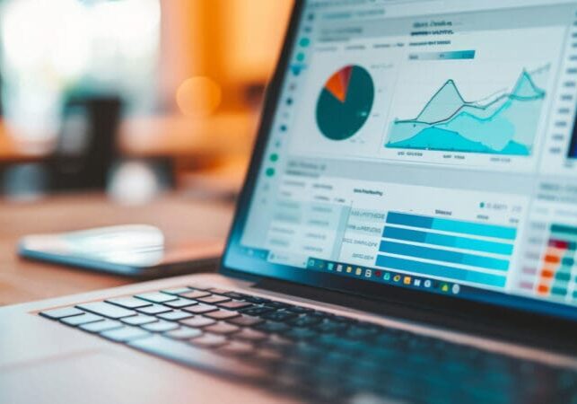 Marketing finance analysis and business growth prediction during business meeting presentation.