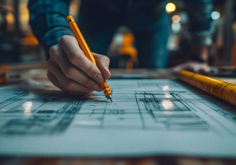 Cropped shot of a Engineers and architects are helping to design the construction.